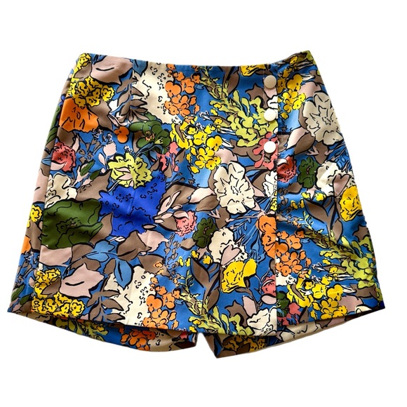Tory Sport Vibrant Floral Tech Twill Skort - Picture 1 of 8
